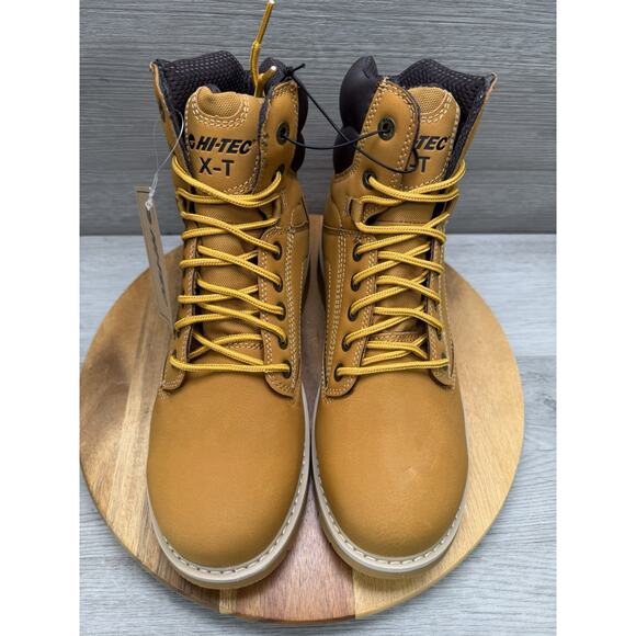 New Hi-Tec X-T Steel Toe Work Boots Mens Tan Waterproof Slip Resistant Size 11 main image 7